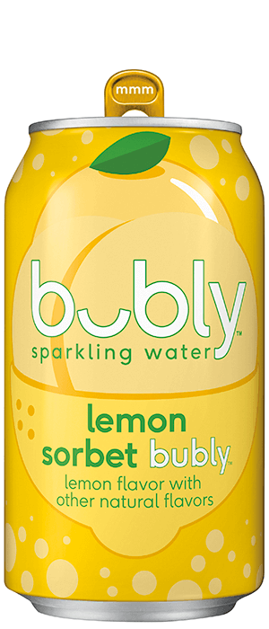 bubly sparkling water - lemon sorbet