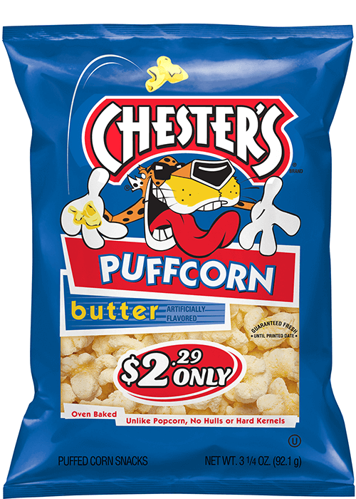 Chester's Puffcorn Snacks - Butter Flavored