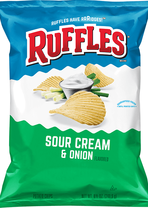 Ruffles Potato Chips - Sour Cream & Onion Flavored