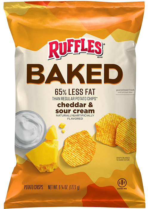 Ruffles Baked Potato Crisps - Cheddar & Sour Cream Flavored