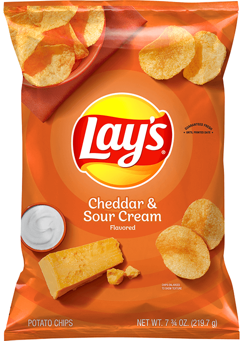 Lay's Potato Chips - Cheddar & Sour Cream Flavored