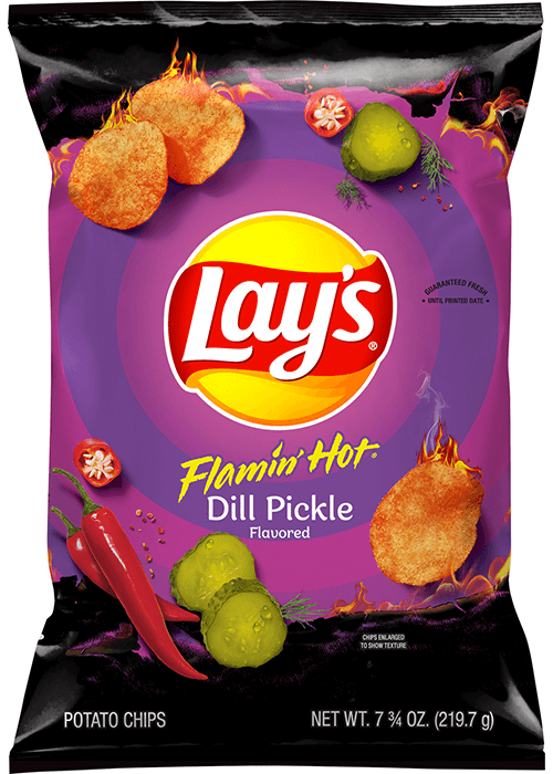 Lay's Potato Chips - Flamin' Hot Dill Pickle Flavored