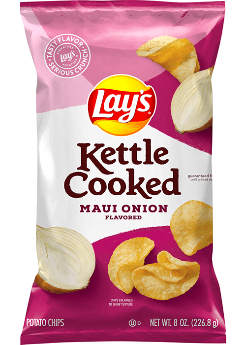 Lay's Kettle Cooked Potato Chips - Maui Onion Flavored