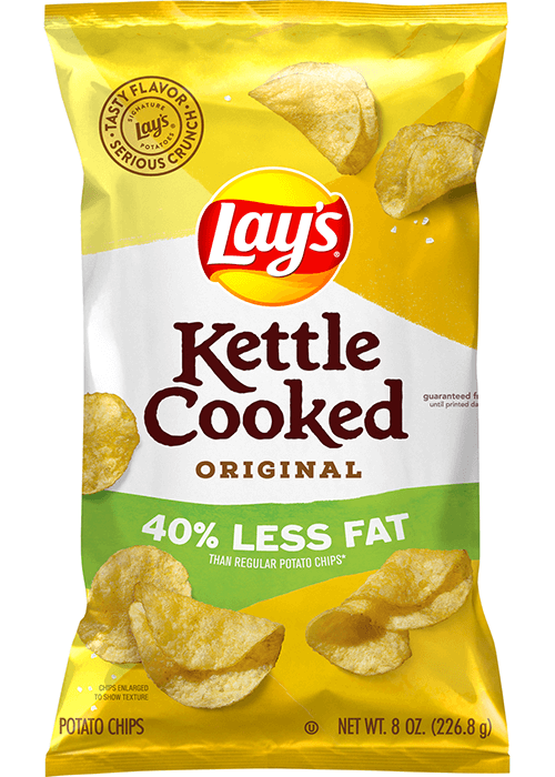 Lay's Kettle Cooked Potato Chips - Original - 40% Less Fat