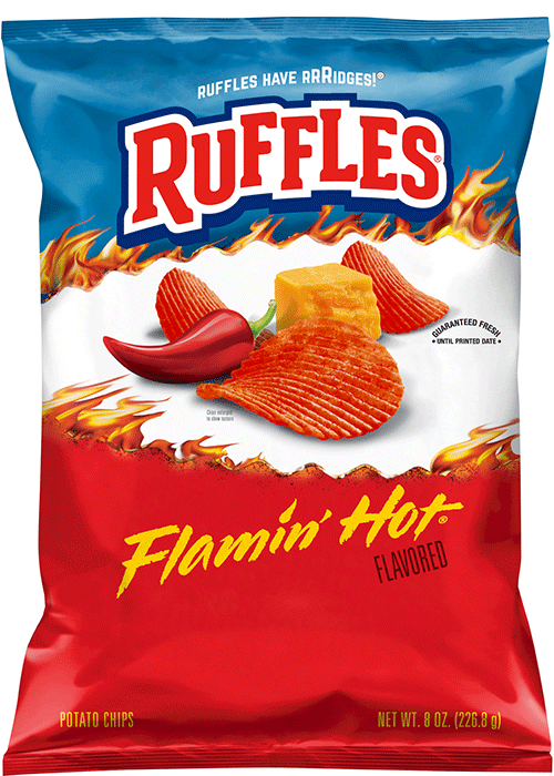 Ruffles Potato Chips - Flamin' Hot Flavored