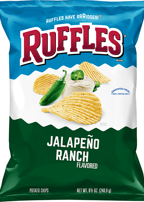 Ruffles Potato Chips - Jalapeño Ranch Flavored