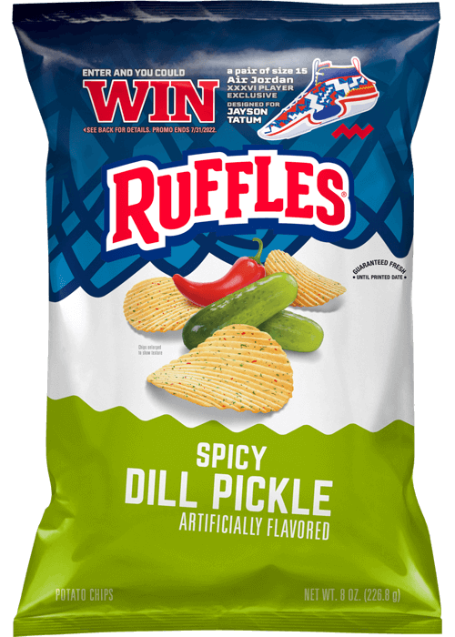 Ruffles Potato Chips - Spicy Dill Pickle Flavored