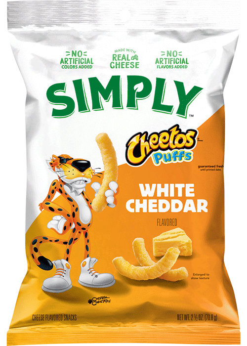 Simply Cheetos Puffs Cheese Flavored Snacks - White Cheddar