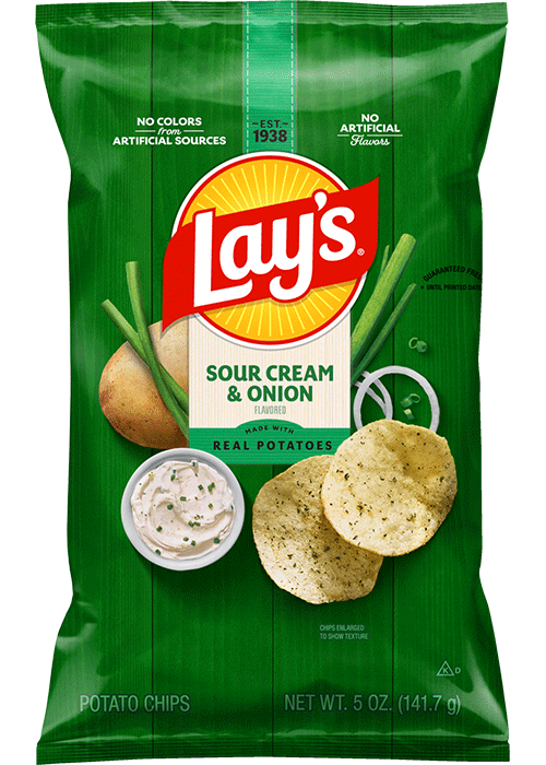 Lay's Potato Chips - Sour Cream & Onion Flavored