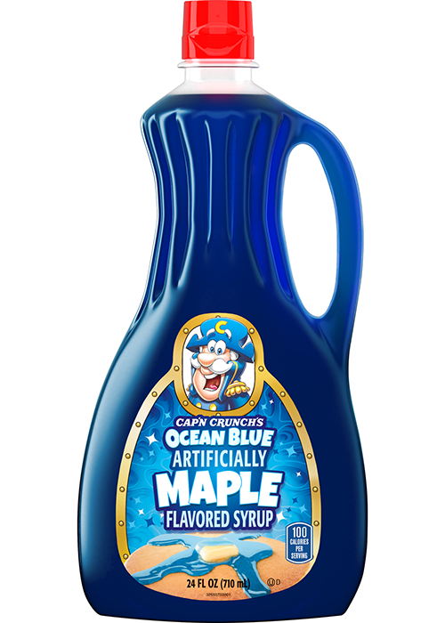 Cap'n Crunch's Ocean Blue Maple Flavored Syrup