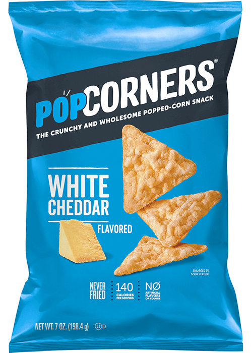 POPCORNERS Popped-Corn Snack - White Cheddar Flavored