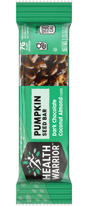 Health Warrior Pumpkin Seed Bar - Dark Chocolate Coconut Almond
