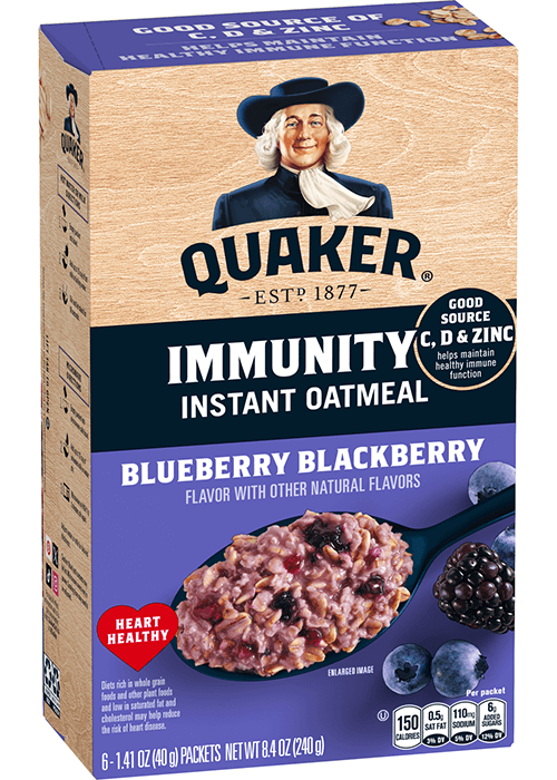 Quaker Immunity Instant Oatmeal - Blueberry Blackberry
