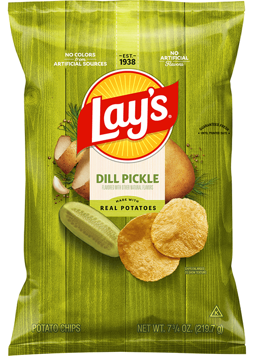 Lay's Potato Chips - Dill Pickle Flavored