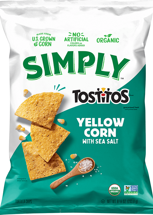 Simply Organic Tostitos Tortilla Chips - Yellow Corn With Sea Salt