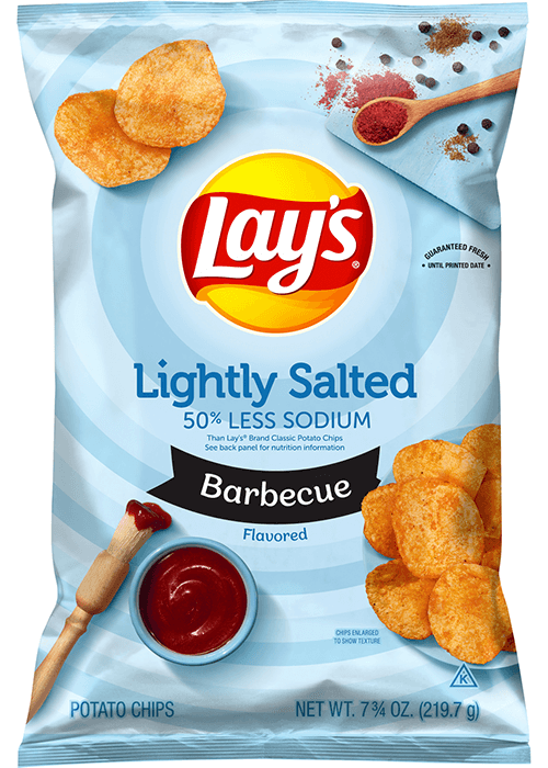 Lay's Potato Chips - Lightly Salted - Barbecue Flavored