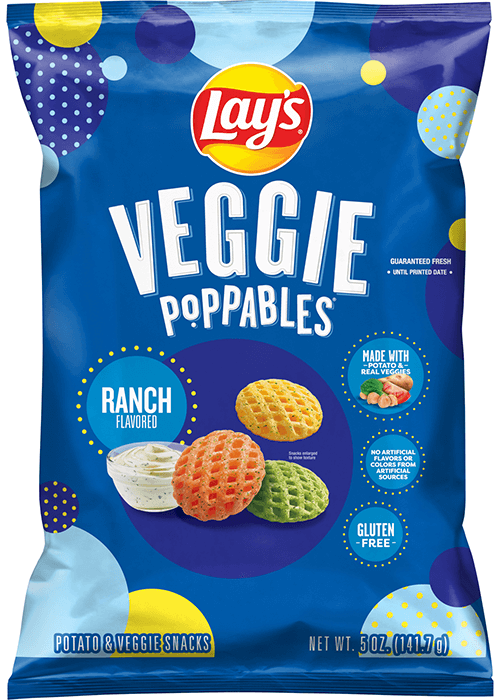 Lay's Veggie Poppables Potato & Veggie Snacks - Ranch Flavored