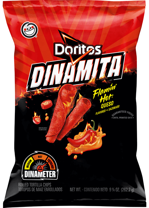 Doritos Dinamita Rolled Flavored Tortilla Chips - Flamin' Hot Queso Flavored