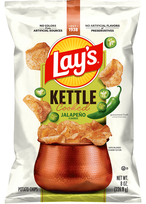 Lay's Kettle Cooked Potato Chips - Jalapeño Flavored