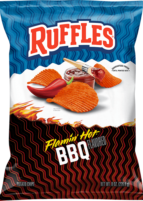 Ruffles Potato Chips - Flamin' Hot BBQ Flavored
