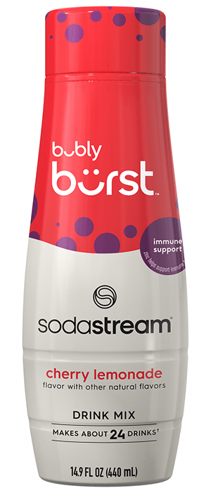 bubly burst sodastream - cherry lemonade