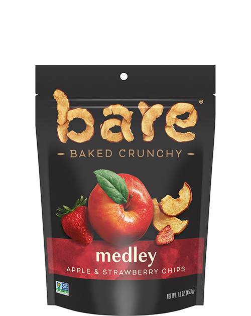 Bare Baked Crunchy Chips - Apple & Strawberry Medley
