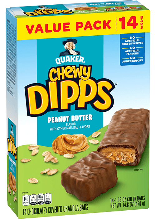 Quaker Chewy Dipps Granola Bars - Peanut Butter