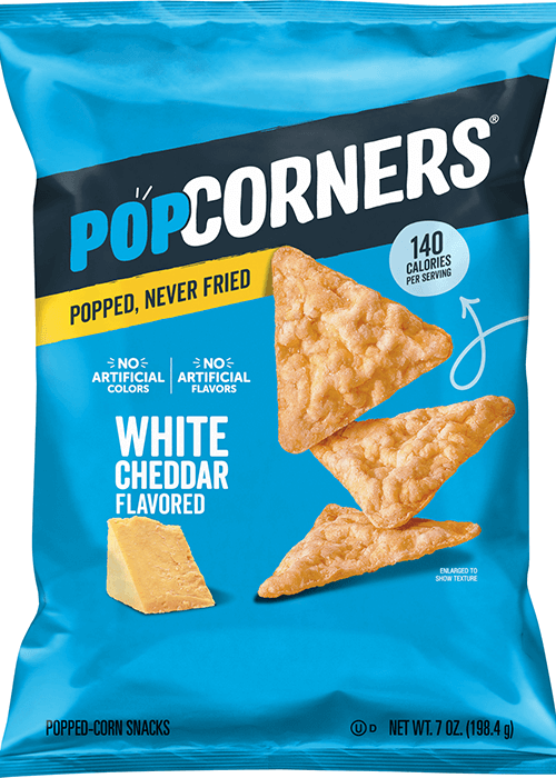 POPCORNERS Popped-Corn Snack - White Cheddar Flavored