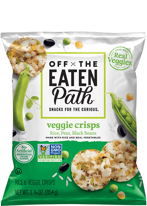 Off The Eaten Path Veggie Crisps - Rice, Peas, Black Beans