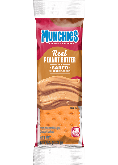 Munchies Sandwich Crackers - Peanut Butter on Cheese Crackers