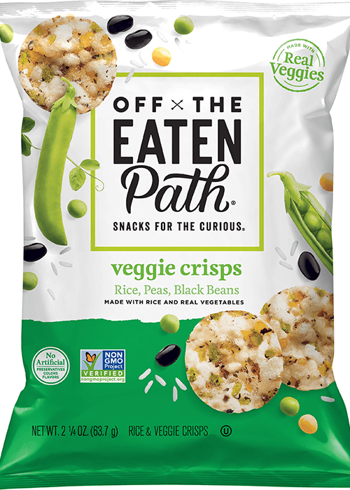 Off The Eaten Path Veggie Crisps - Rice, Peas, Black Beans