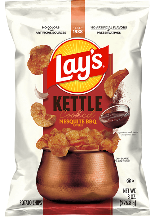 Lay's Kettle Cooked Potato Chips - Mesquite BBQ Flavored