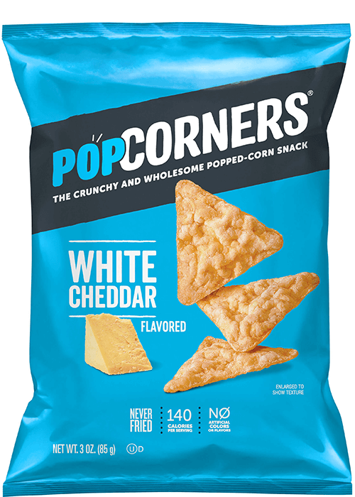 POPCORNERS Popped-Corn Snack - White Cheddar Flavored
