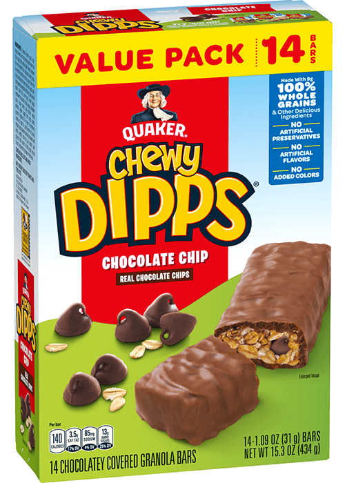 Quaker Chewy Dipps Granola Bars - Chocolate Chip