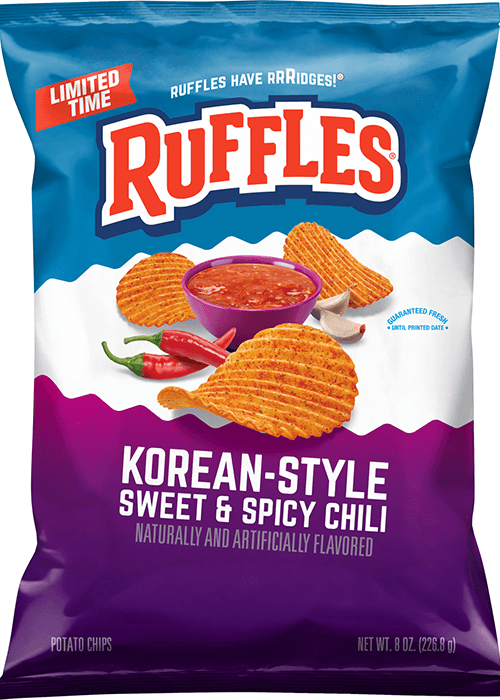 Ruffles Potato Chips - Korean-Style Sweet & Spicy Chili Flavored
