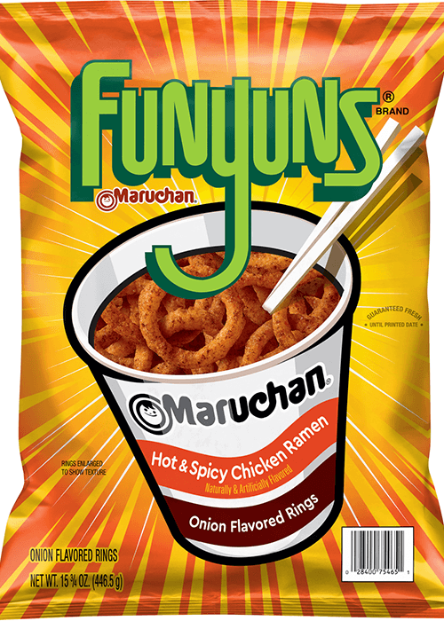 Funyuns Onion Flavored Rings - Maruchan Hot & Spicy Chicken Ramen Flavored