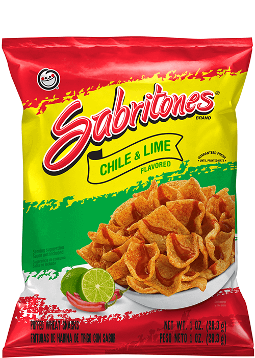 Sabritones Puffed Wheat Snacks - Chile & Lime Flavored