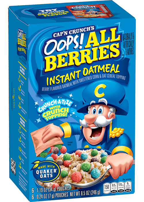 Cap'n Crunch Instant Oatmeal - Oops! All Berries