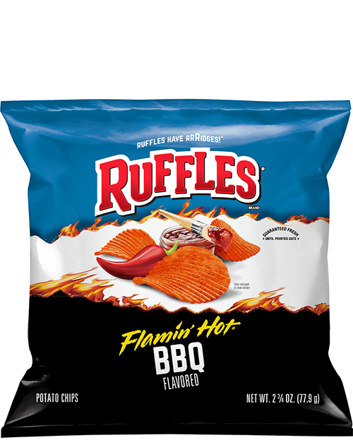 Ruffles Potato Chips - Flamin' Hot BBQ Flavored