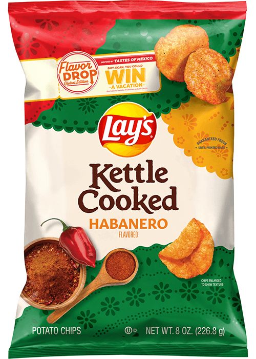 Lay's Kettle Cooked Potato Chips - Habanero Flavored