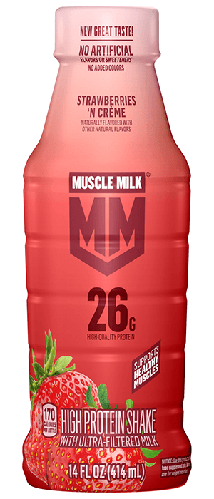 Muscle Milk High Protein Shake with Ultra-Filtered Milk - Strawberries 'N Crème