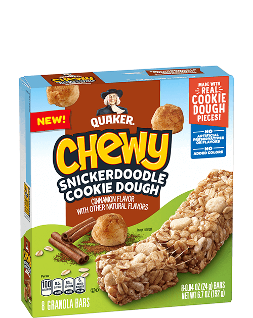 Quaker Chewy Granola Bars - Snickerdoodle Cookie Dough Cinnamon Flavor