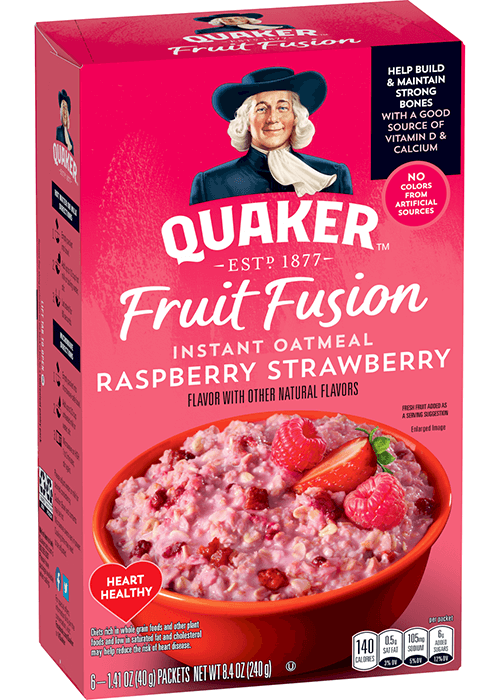 Quaker Instant Oatmeal - Fruit Fusion - Raspberry Strawberry