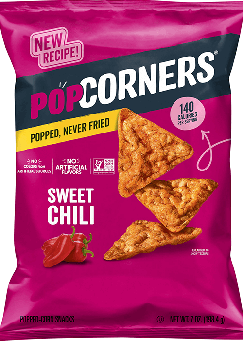 POPCORNERS Popped-Corn Snack - Sweet Chili Flavored