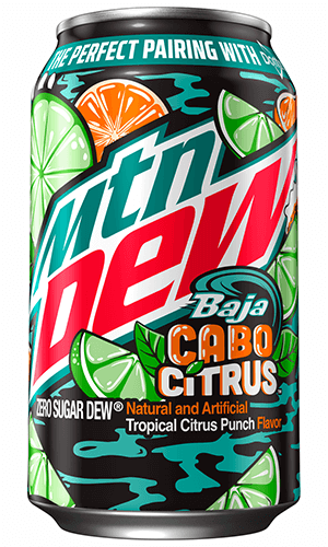 Mtn Dew Baja Cabo Citrus Zero Sugar