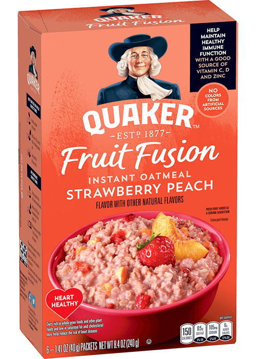 Quaker Instant Oatmeal - Fruit Fusion - Strawberry Peach