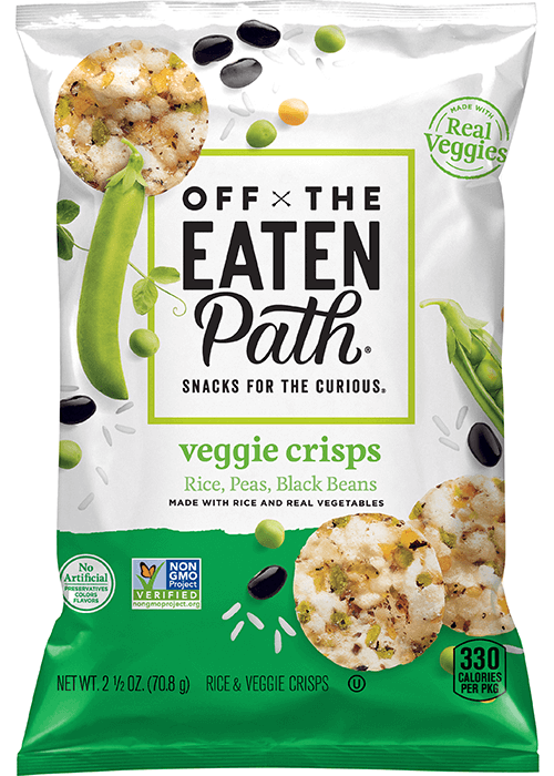 Off The Eaten Path Veggie Crisps - Rice, Peas, Black Beans