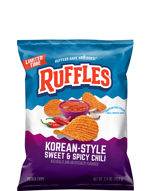 Ruffles Potato Chips - Korean-Style Sweet & Spicy Chili Flavored