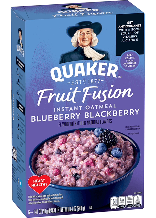 Quaker Instant Oatmeal - Fruit Fusion - Blueberry Blackberry