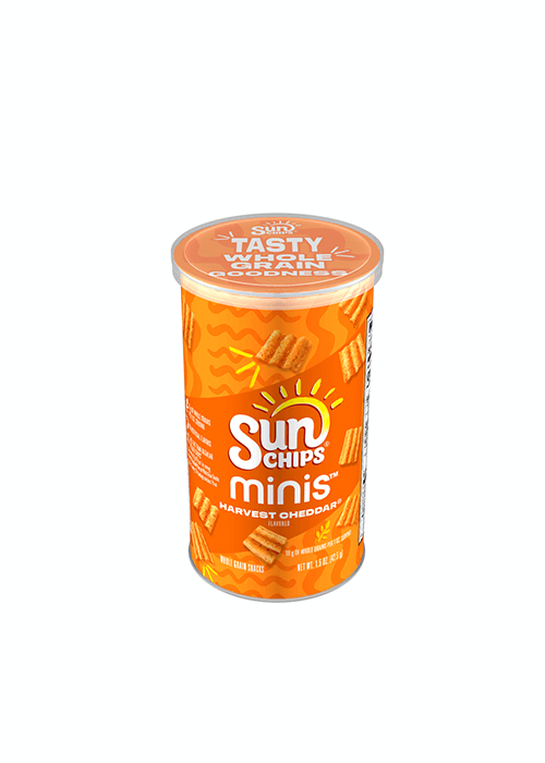 SunChips Whole Grain Snacks - Minis - Harvest Cheddar Flavored